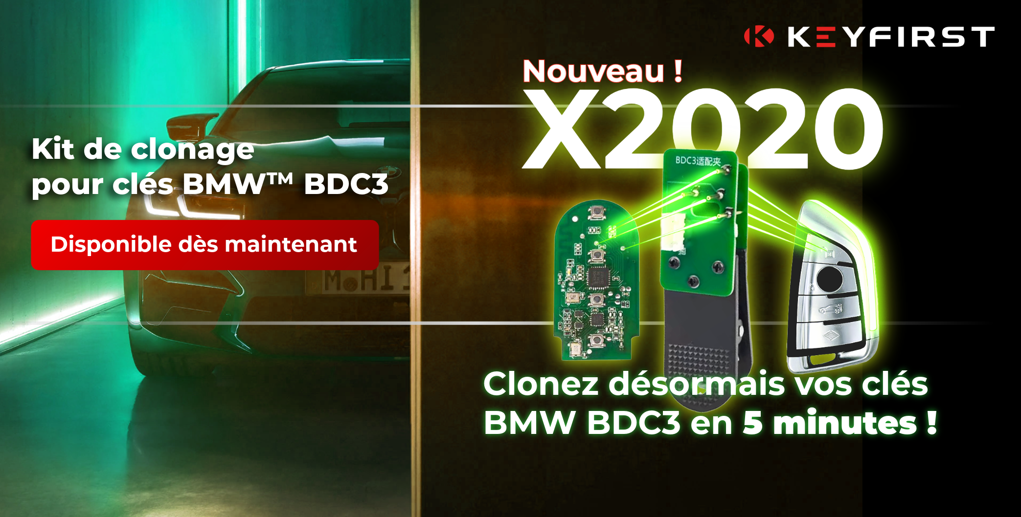 Kit de programmation pour clés mains libres BMW™ BDC3 (2020-2024)